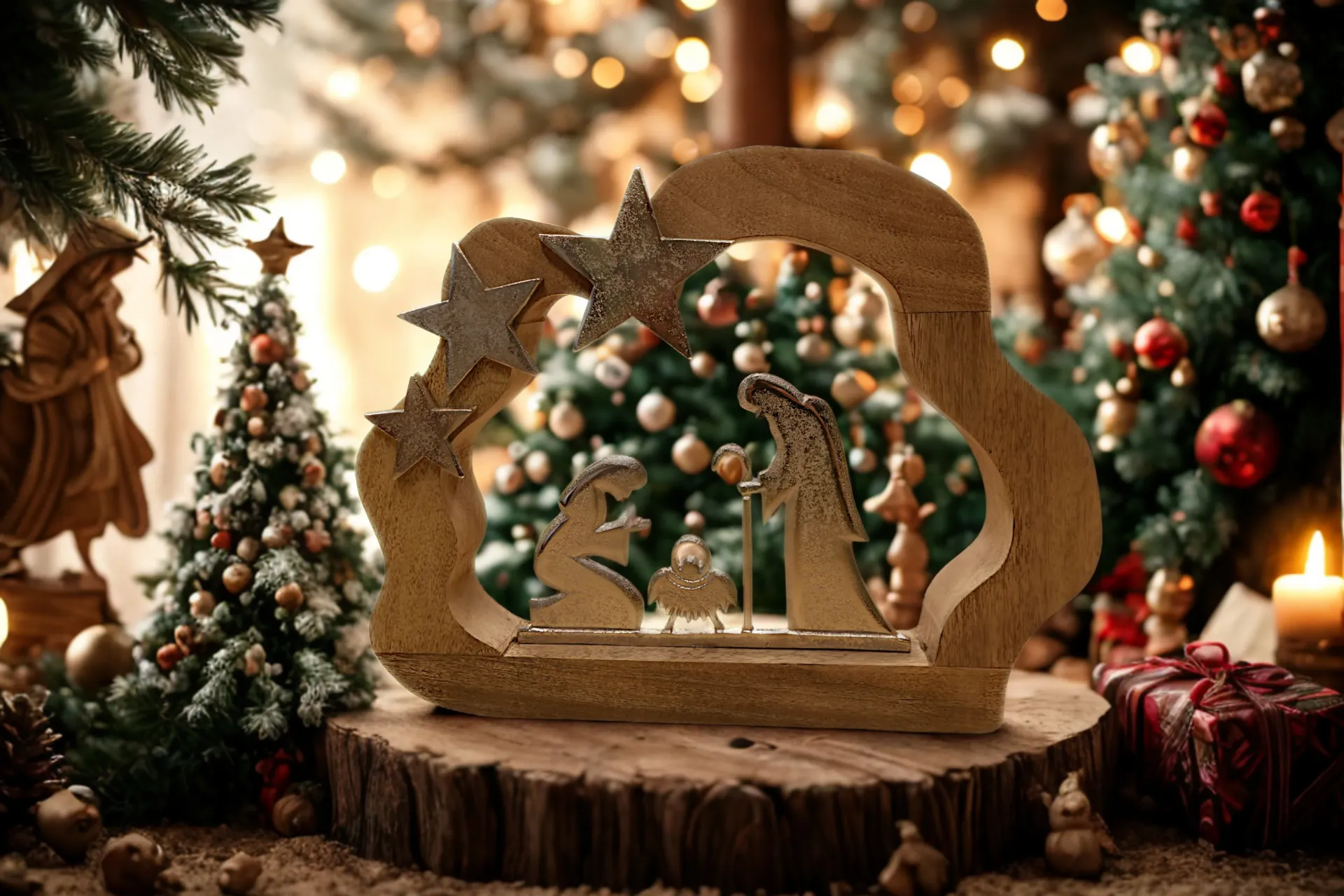 Lumière de Bethléem crèche de Noël